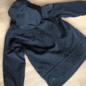 Lululemon Ready to Go Jacket in Black Glyde Fabric Water-Repellent, Rain Coat, 6